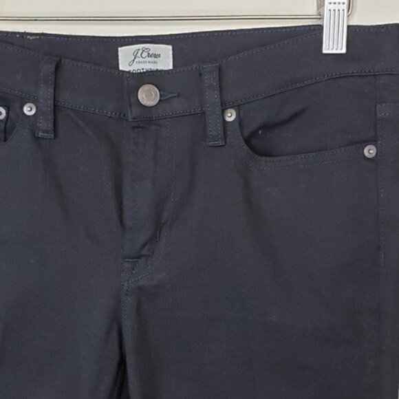 J. Crew | Black Toothpick Raw Hem Skinny Jeans - Picture 2 of 5